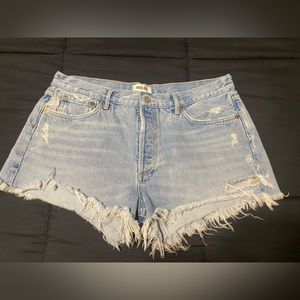 Agolde Parker Distressed Denim Shorts (Swapmeet)